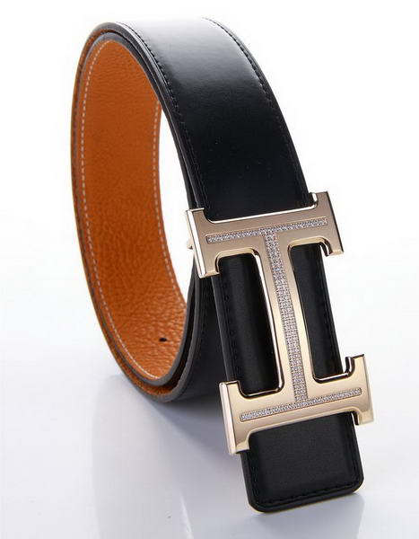 Hermes Belts Original Leather Diamond Everose Orange