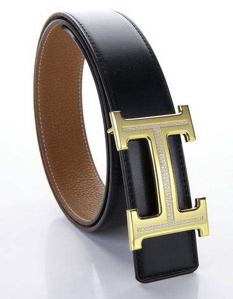 Hermes Belts Original Leather Diamond Golden Ochre