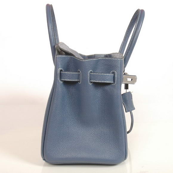 Hermes Birkin 30CM Tote Bags Smooth Togo Leather Dark Blue