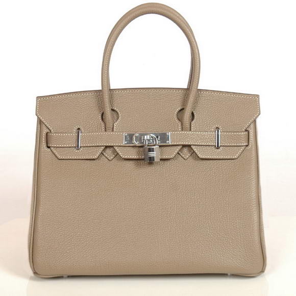 Hermes Birkin 30CM Tote Bags Smooth Togo Leather Dark Grey