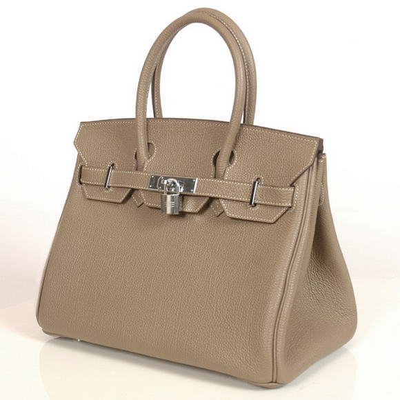 Hermes Birkin 30CM Tote Bags Smooth Togo Leather Dark Grey