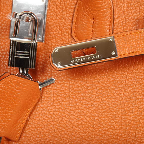 Hermes Birkin 30CM Tote Bags Smooth Togo Leather Orange