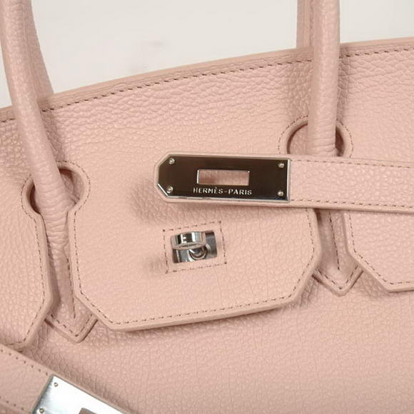 Hermes Birkin 30CM Tote Bags Smooth Togo Leather Pink