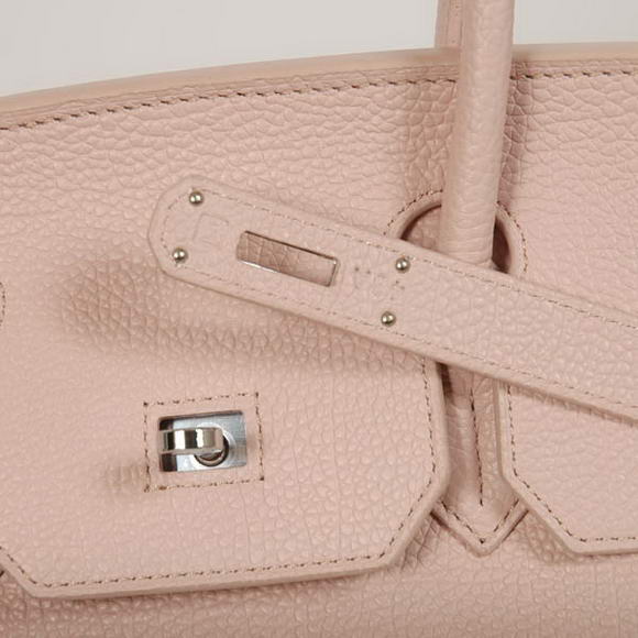 Hermes Birkin 30CM Tote Bags Smooth Togo Leather Pink