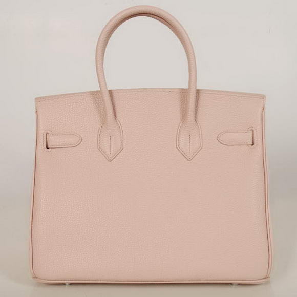 Hermes Birkin 30CM Tote Bags Smooth Togo Leather Pink