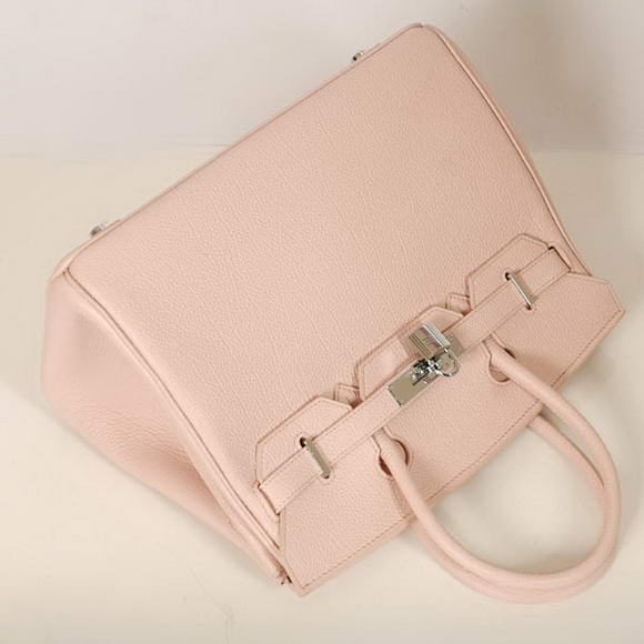 Hermes Birkin 30CM Tote Bags Smooth Togo Leather Pink