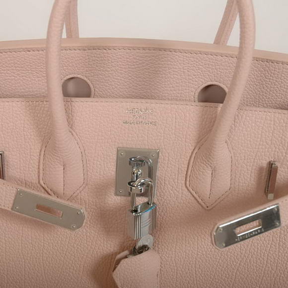 Hermes Birkin 30CM Tote Bags Smooth Togo Leather Pink