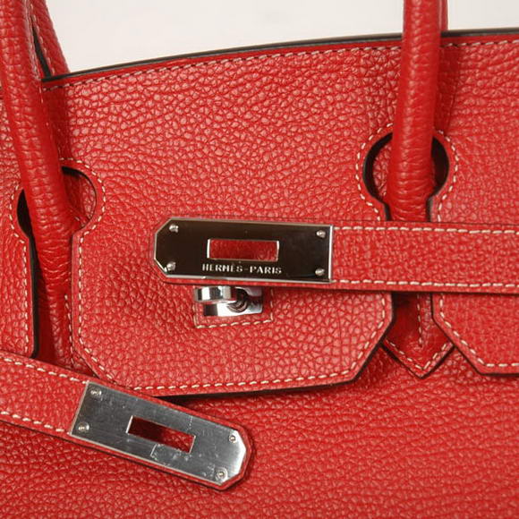 Hermes Birkin 30CM Tote Bags Smooth Togo Leather Red