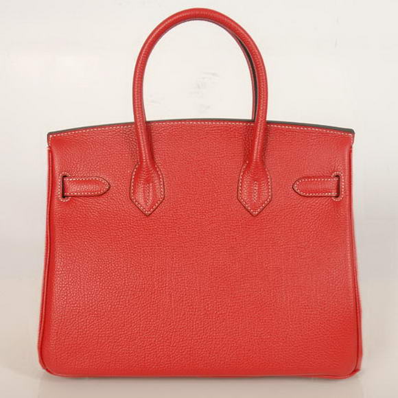 Hermes Birkin 30CM Tote Bags Smooth Togo Leather Red