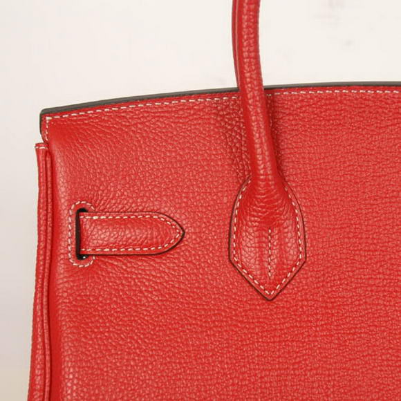 Hermes Birkin 30CM Tote Bags Smooth Togo Leather Red