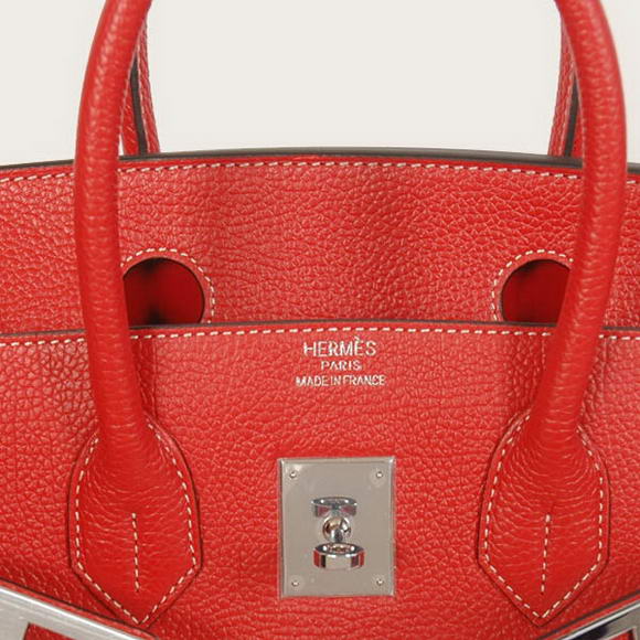 Hermes Birkin 30CM Tote Bags Smooth Togo Leather Red