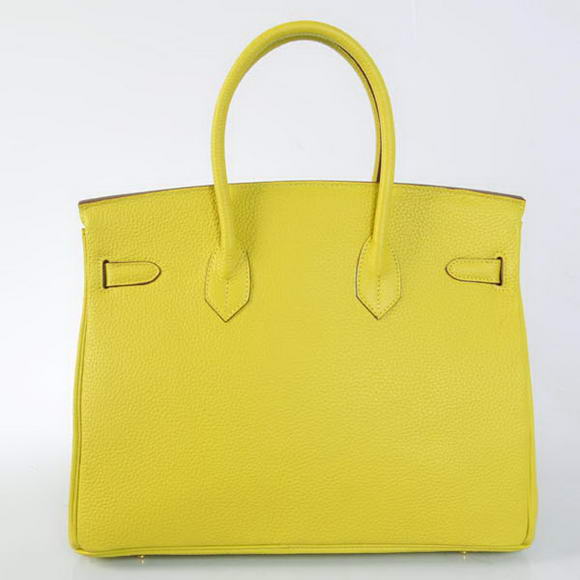 Hermes Birkin 35CM Tote Bags Togo Leather Lemon Golden