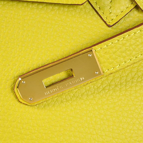 Hermes Birkin 35CM Tote Bags Togo Leather Lemon Golden