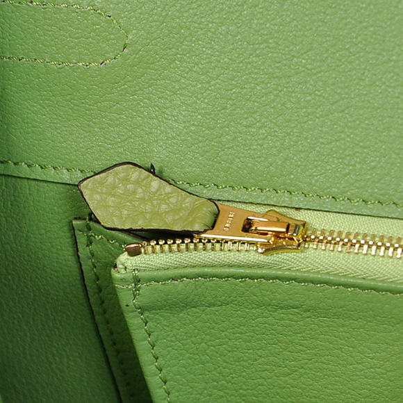 Hermes Birkin 35CM Tote Bags Togo Leather Light Green Golden