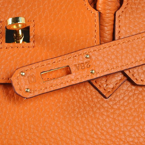 Hermes Birkin 35CM Tote Bags Togo Leather Orange Golden