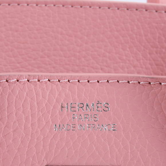 Hermes Birkin 35CM Togo Leather Handbag 6089 Pink Silver