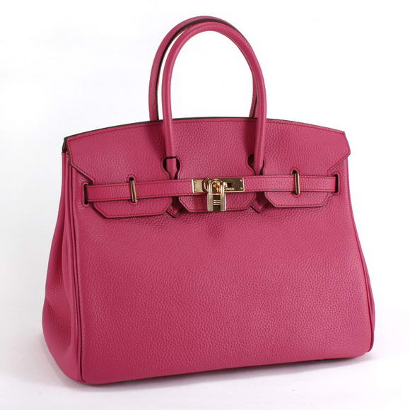 Hermes Birkin 35CM Togo Leather Handbag 6089 Rose Golden