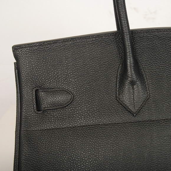 Hermes Birkin 42cm JPG Birkin Togo Leather Black Bag Silver Hardware