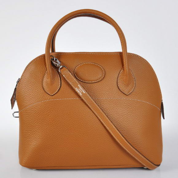 Hermes Bolide 31CM Tote Bags Clemence H1031 Camel