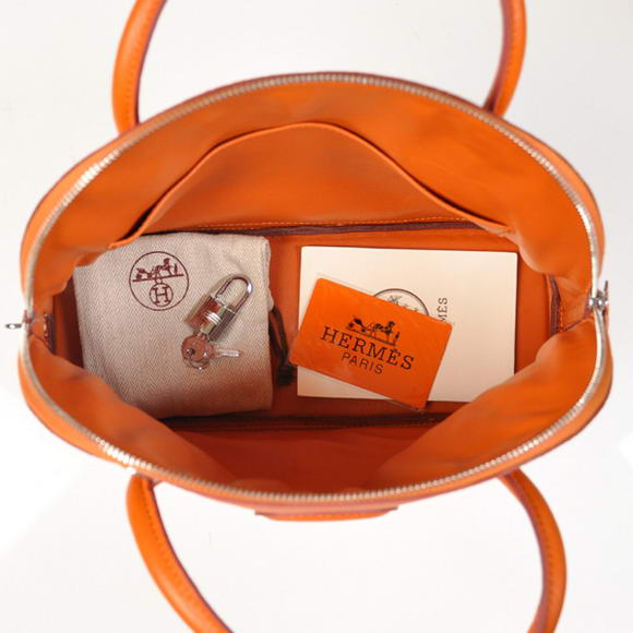 Hermes Bolide 31CM Tote Bags Clemence H1031 Orange