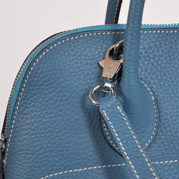 Hermes Bolide 37CM Tote Bags Clemence H1037 Blue