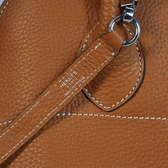 Hermes Bolide 37CM Tote Bags Clemence H1037 Camel