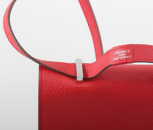 Hermes Constance Bag Red Togo Leather 1622S Silver hardware