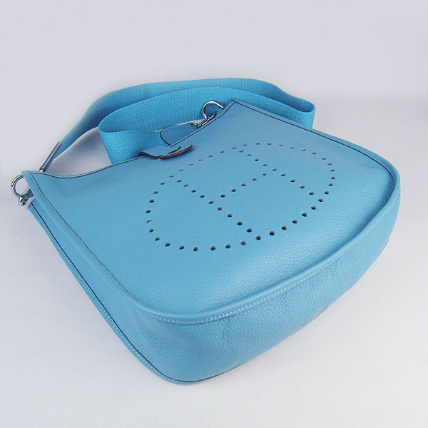 Hermes Evelyne Messenger Bag 6309 Light Blue