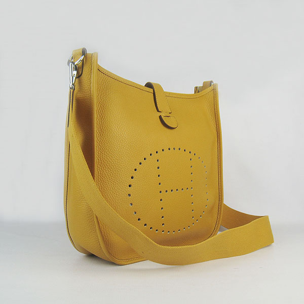 Hermes Cowhide Evelyne Messenger Bag 6309 Yellow