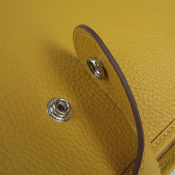 Hermes Cowhide Evelyne Messenger Bag 6309 Yellow