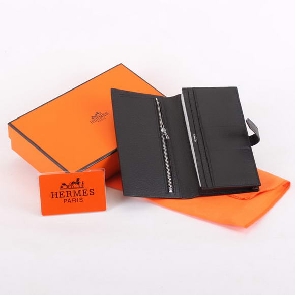 Hermes Bearn Japonaise Bi-Fold A208 Black