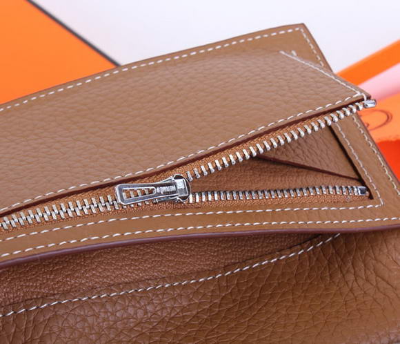 Hermes Bearn Japonaise Bi-Fold A208 Coffee