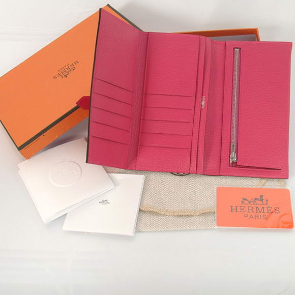 Hermes Bearn Japonaise Tri-Fold Wallet H308 Peach