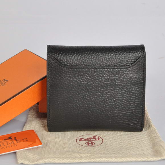 Hermes Constance Wallets Togo Leather A608 Black