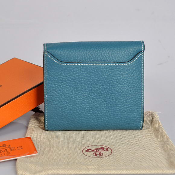 Hermes Constance Togo Leather Wallets A608 Blue