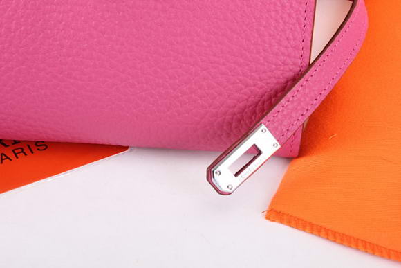 Hermes Kelly Bi-Fold Wallet A708 Roseo