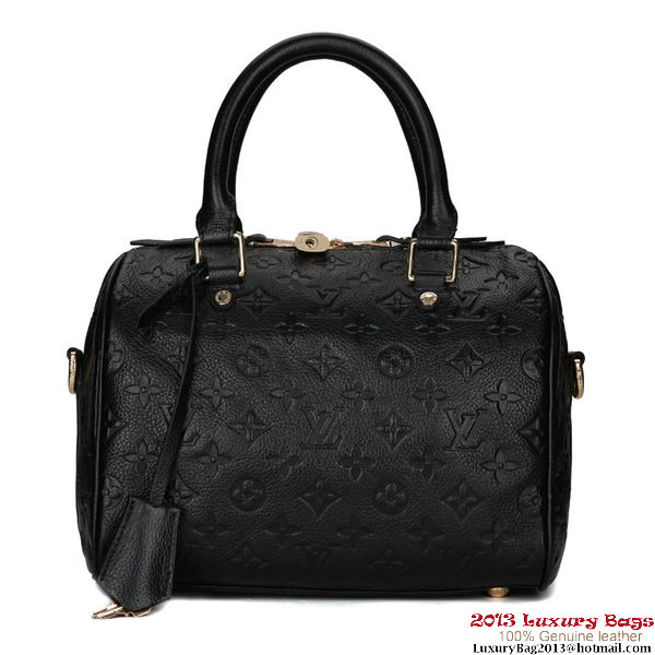 Louis Vuitton Monogram Empreinte Speedy Bandouliere 25 M40762 Black