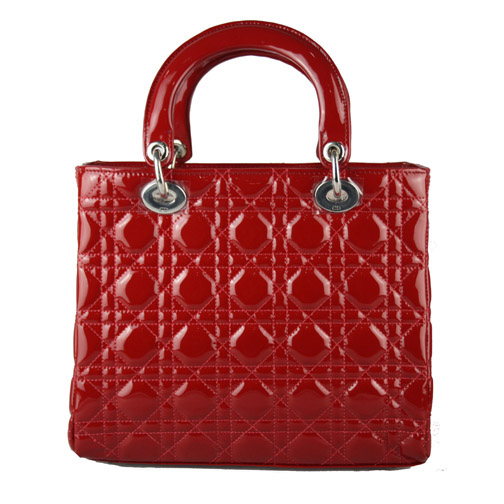 Christian Lady Dior Red Patent Leather Bag 9928