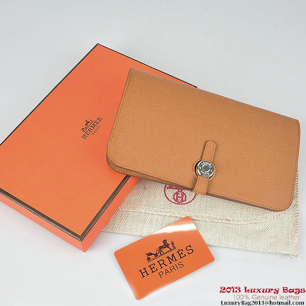 Hermes Dogon Wallet Travel Case H001 Camel