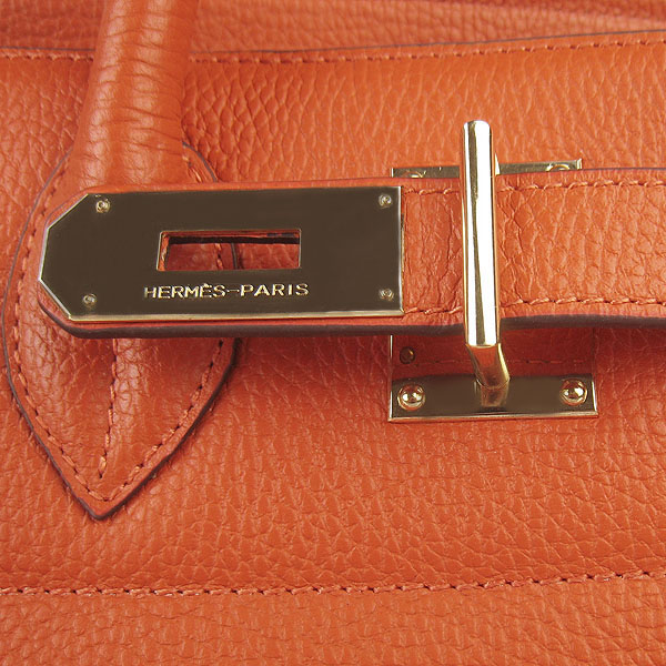 Hermes Birkin 6109 Togo Leather Bag Orange 42cm Gold