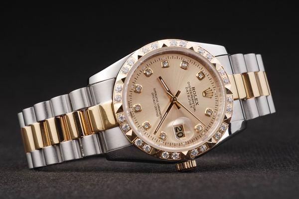 Rolex Datejust Diamond Bzel Stainless Steel Watch-RD2410