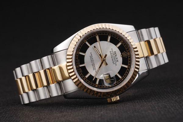 Rolex Datejust Golden&Black Stainless Steel Men Watch-RD2405