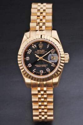 Rolex Datejust Golden Black Stainless Steel Watch-RD3781