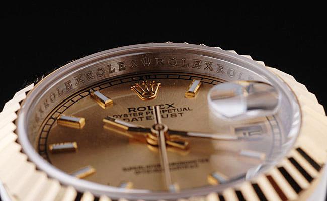 Rolex Datejust Golden Cutwork Women 25mm Watch-RD3770