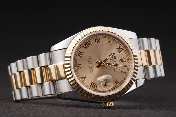 Rolex Datejust Golden Surface Stainless Steel Watch-RD2408