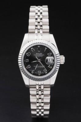 Rolex Datejust Mechanism Silver Bezel&Black Surface Watch-RD2452