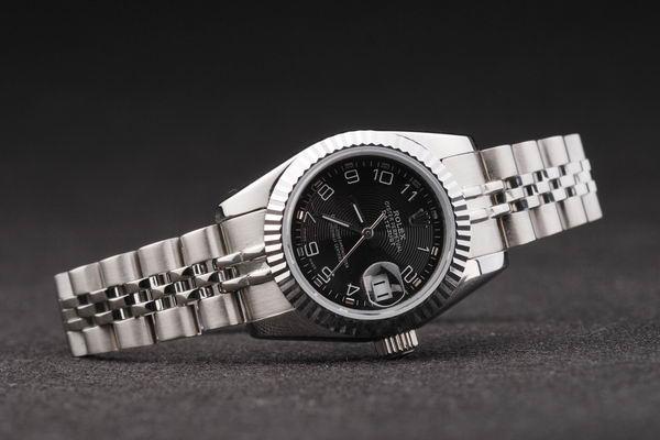 Rolex Datejust Mechanism Silver Bezel&Black Surface Watch-RD2452