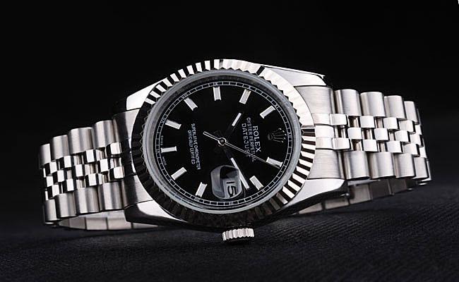 Rolex Datejust Silver&Black 34mm Men Watch-RD3830