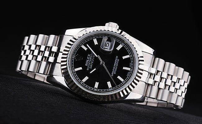 Rolex Datejust Silver&Black 34mm Men Watch-RD3830