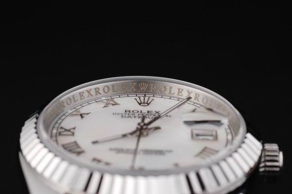 Rolex Datejust Silver Bezel White Surface Watch-RD2395